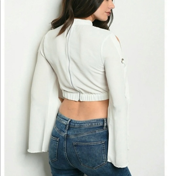 Bell Sleeve Crop Top - Picture 2 of 2